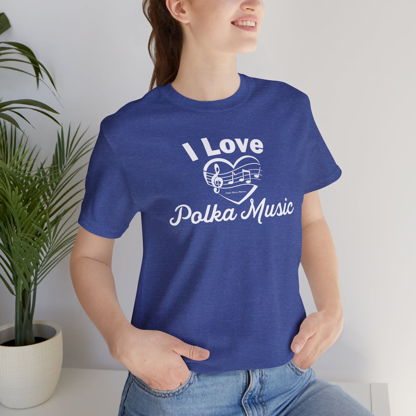 I Love Polka Music Unisex Short Sleeve Tee