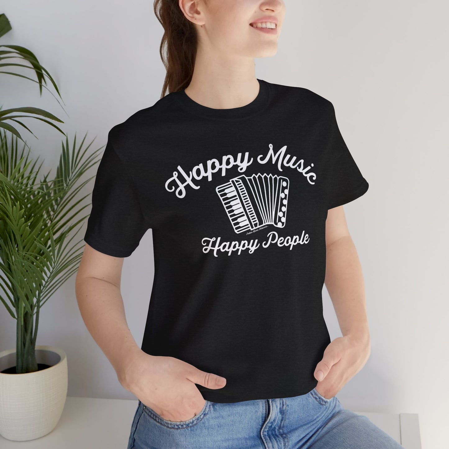 Happy Music Unisex Short Sleeve Tee