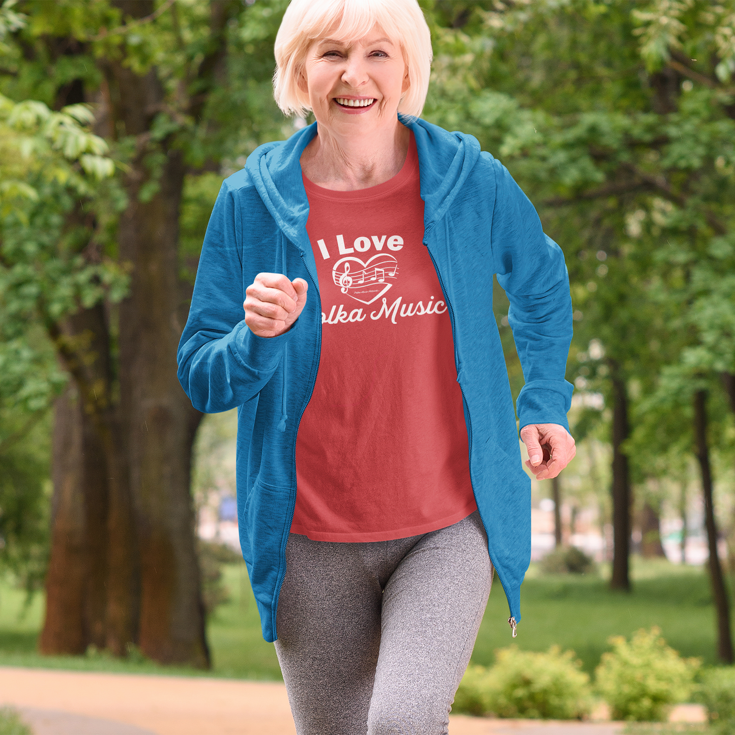 I Love Polka Music Unisex Short Sleeve Tee