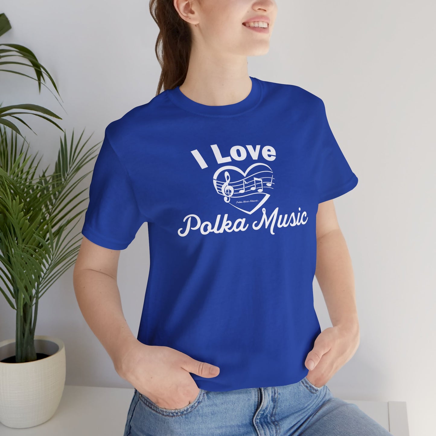 I Love Polka Music Unisex Short Sleeve Tee