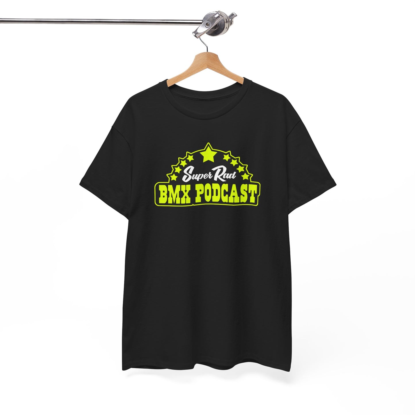 Super Rad BMX Yellow & Black Front and Back Shirt | Vintage BMX T-Shirt