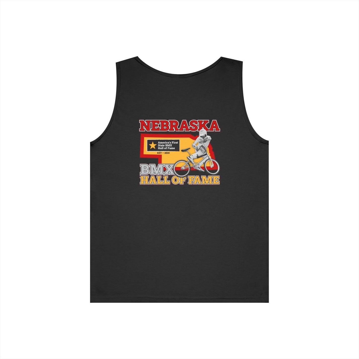 Nebraska BMX Hall of Fame Tank Top — Vintage BMX Rider Graphic