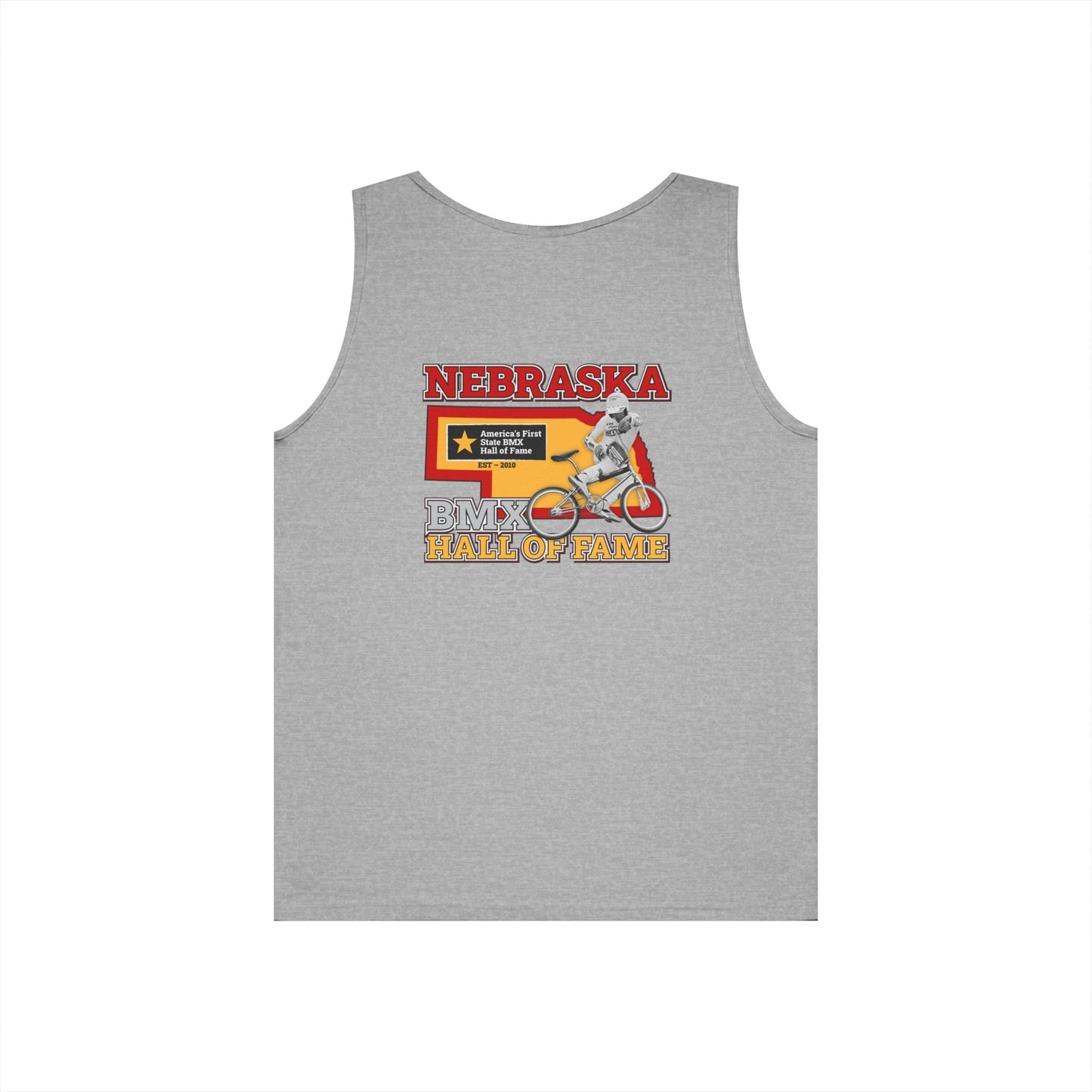 Nebraska BMX Hall of Fame Tank Top — Vintage BMX Rider Graphic
