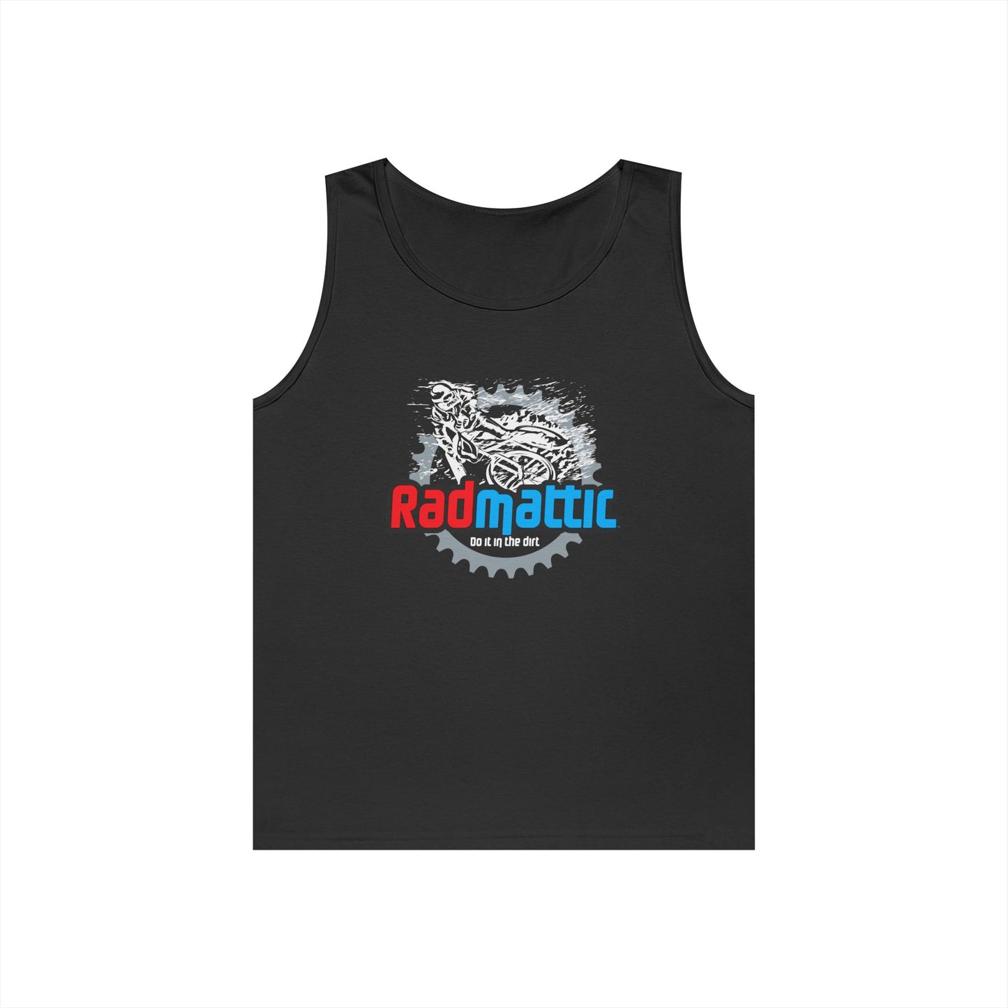 Radmattic Bike Tank Top — Cycling Graphic Tank with Bike Chain Sprocket Design