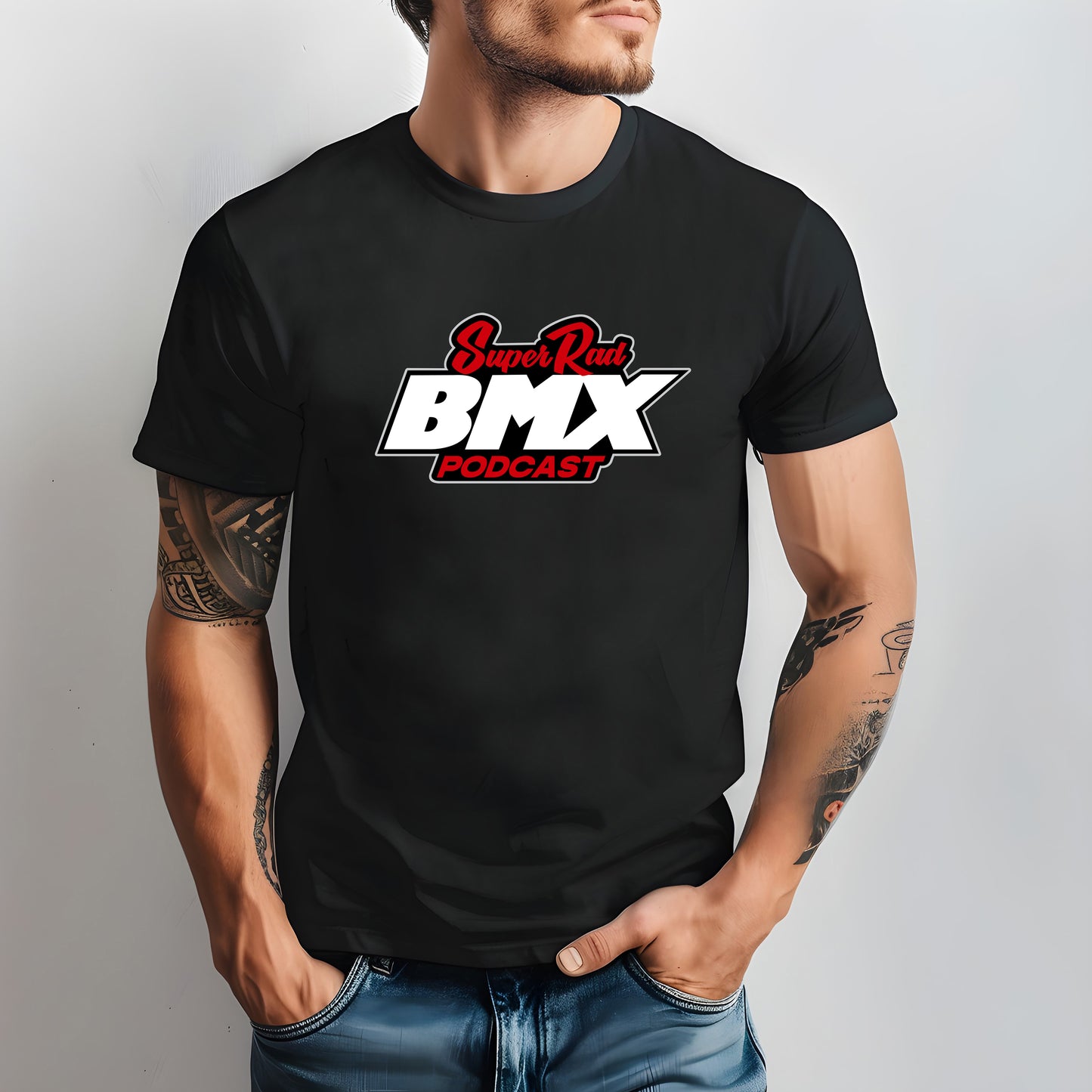 Super Rad BMX Podcast BMX Action Logo Style Shirt | Vintage BMX T-Shirt