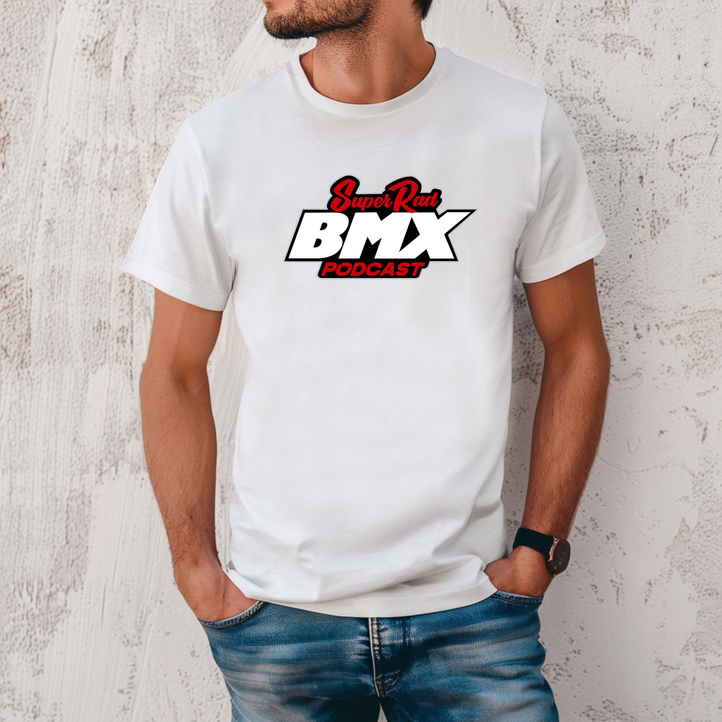 Super Rad BMX Podcast BMX Action Logo Style Shirt | Vintage BMX T-Shirt